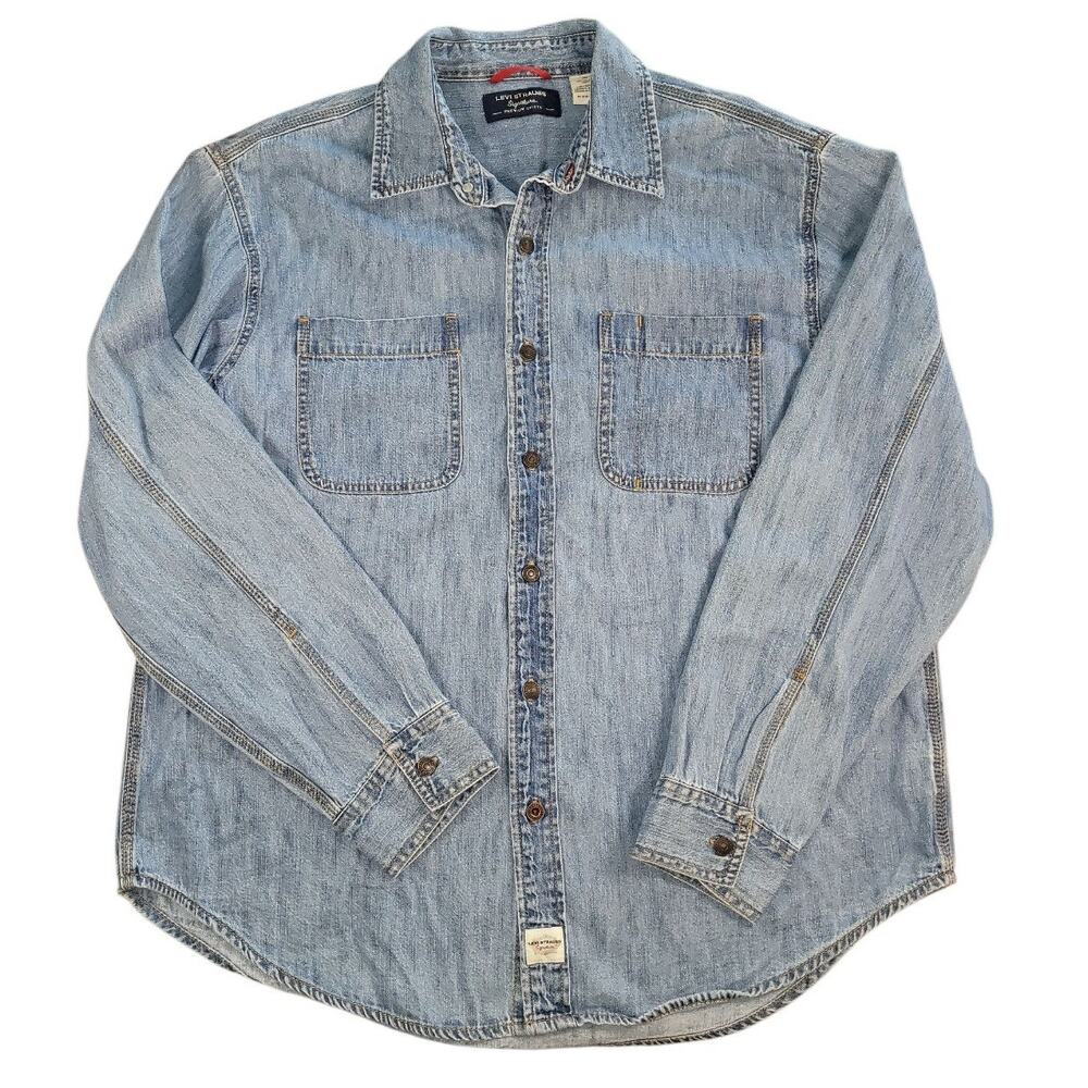 Levi’s Denim Shirt Western Cowboy Workwear Large